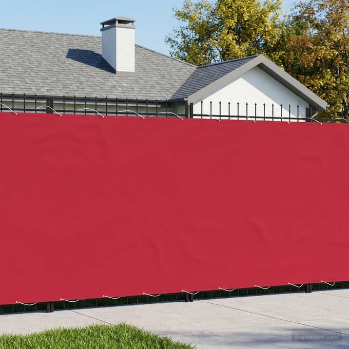 vidaXL - Balkon - Privacy - Scherm - 200 - x - 400 - cm - Polyester - Bordeauxrood