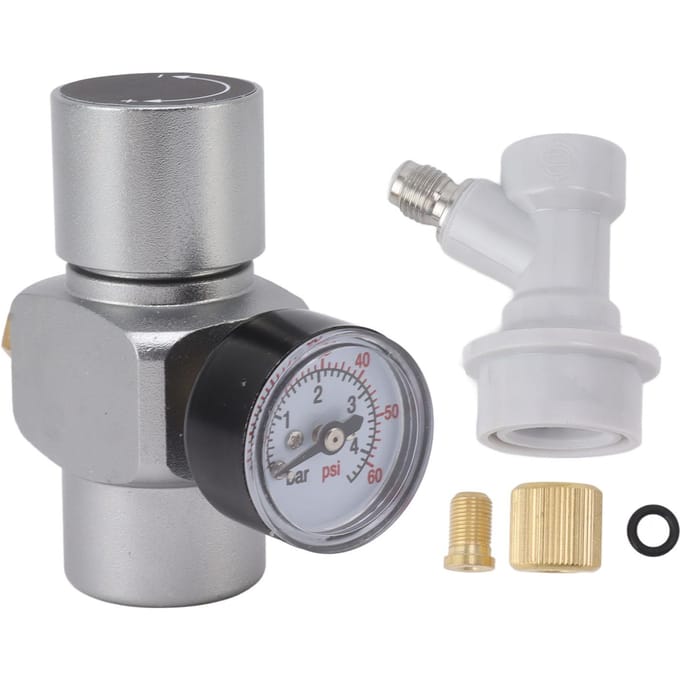Waterdrukreduceerventiel 0?60PSI RVS Drukregelaar Multifunctionele Slang white