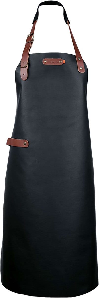 Xapron Luxe leren Schort Bovine - Zwart - XL
