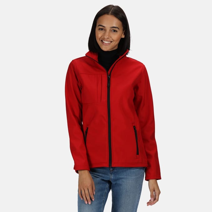 Regatta Dames/Dames Octagon II Waterdichte Zachte Shell Jas (Klassiek rood/zwart)