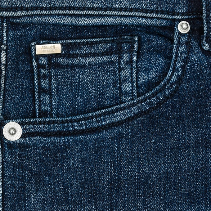 Lang gedragen effect denim broek 6Y5J90-5D25Z vrouw