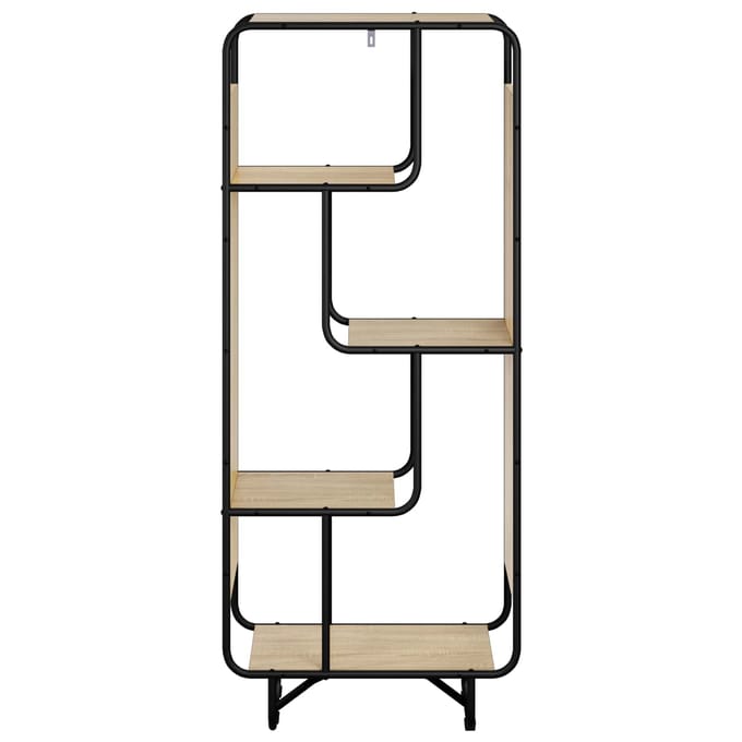 vidaXL - Highboard - Sonoma - Eiken - 60 - x - 37.5 - x - 144 - cm - Bewerkt - hout