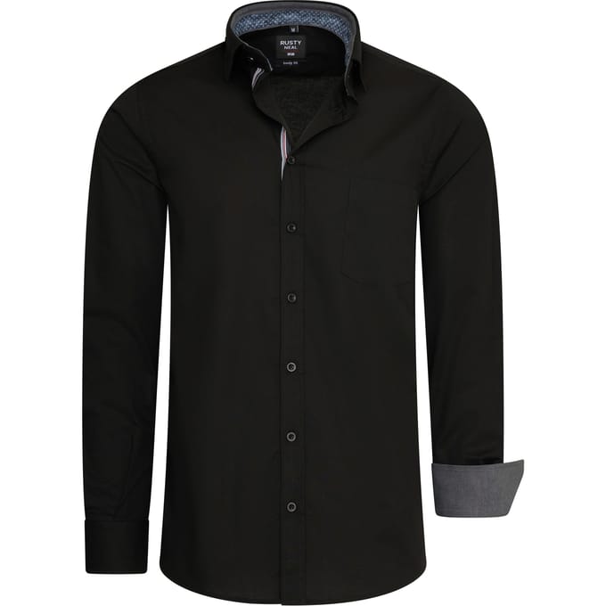 Casual business overhemd met contrasterend design