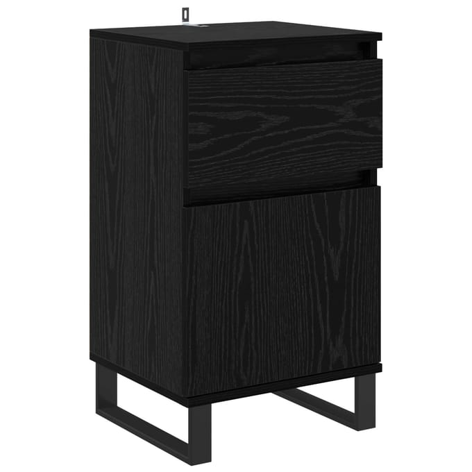 vidaXL Dressoir Zwart eiken 35 x 40 x 70 cm Bewerkt hout