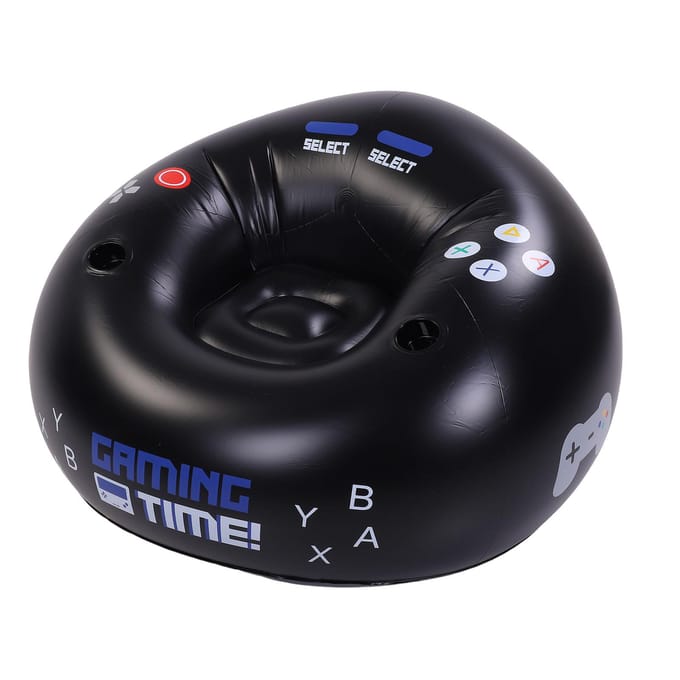 Opblaasbare Gamingstoel met Bekerhouders en Zijvak Comfortabele Opblaasbare Loungestoel voor Gamekamer Decor black