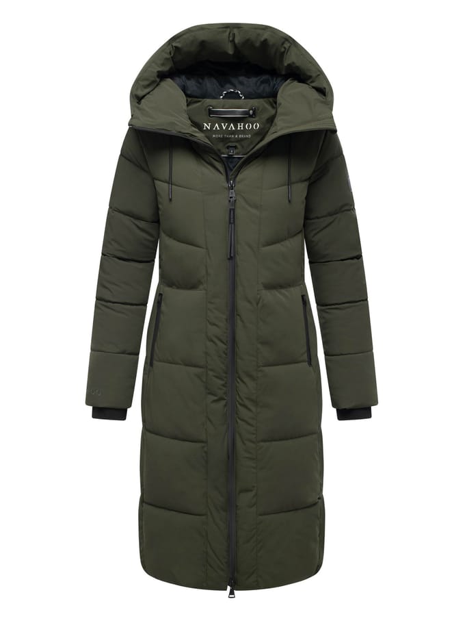 Navahoo dames wintermantel SCHOKOKUSS – elegant, warm & functioneel