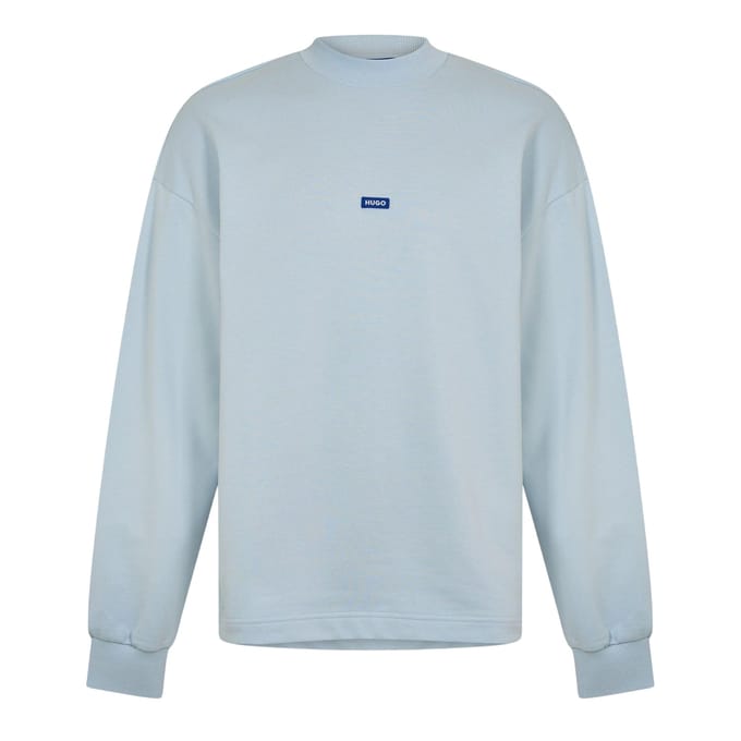 Hugo Heren-sweatshirt van katoen met ruime pasvorm (Blauw)