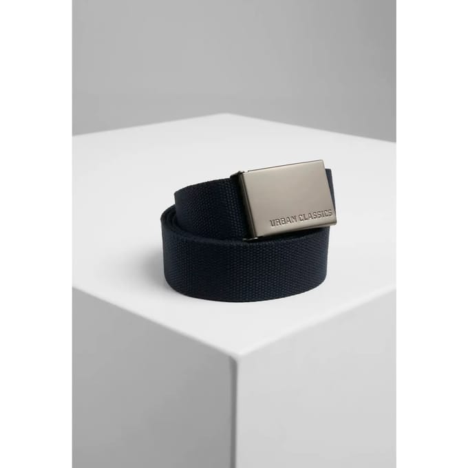 Urban Classics Canvas Unisex Riem - marineblauw - Standard