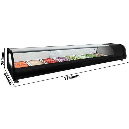 GGM Gastro Tapas-Kühlvitrine PREMIUM - 8x GN 1/3 Zwart
