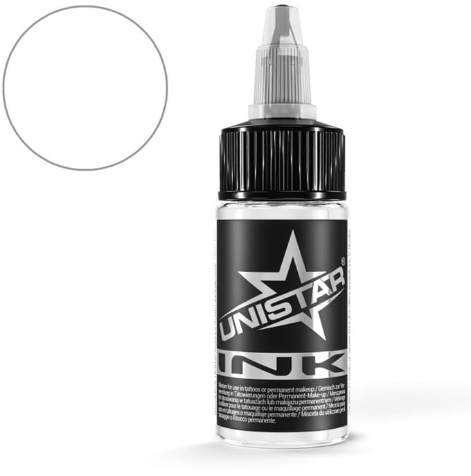 Unistar tattoo ink - Top Basic White - 30ml - Tattoeage inkt - Wit