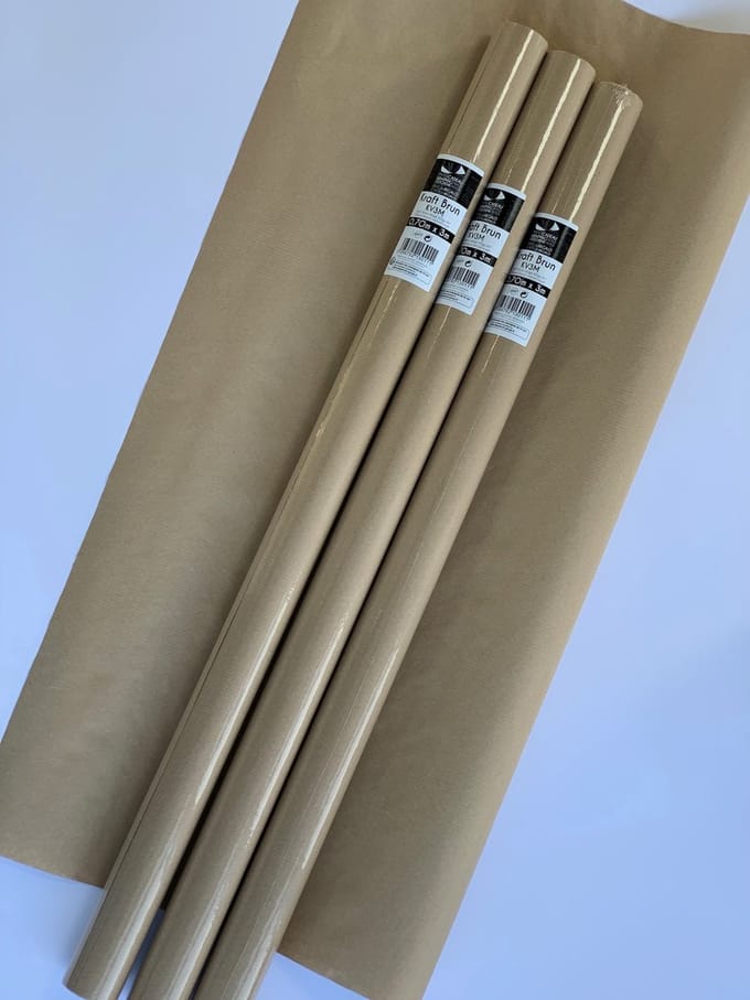 Cadeaupapier - Bruin - 300 x 70 cm - 3 rollen