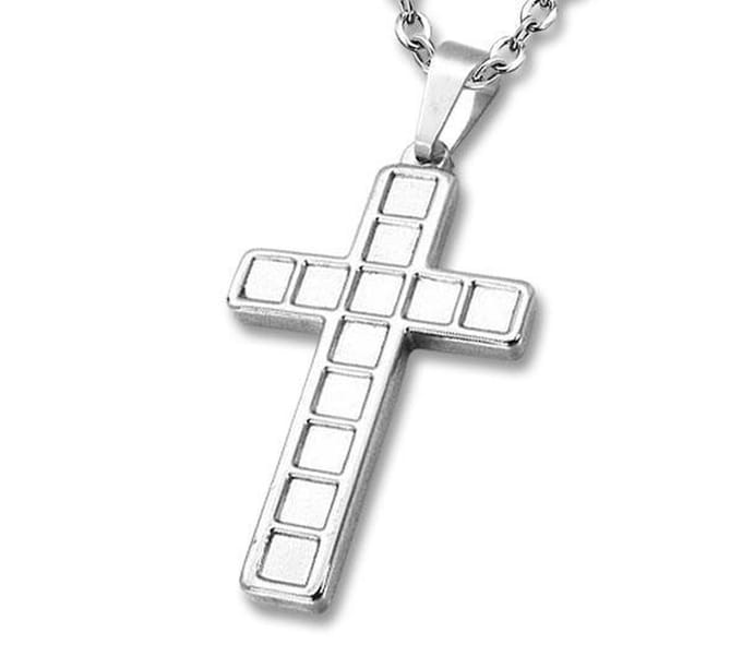 Amanto Ketting Danel - 316L Staal - Kruis - 45x27mm - 60cm