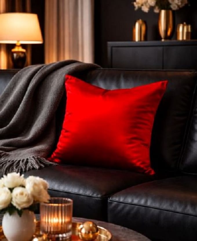 Soft Glow Collection Kussenhoes – Rood – 45x45 cm