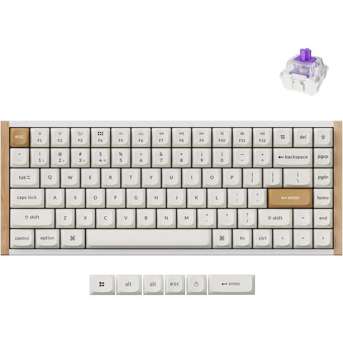 Keychron K2 HE - Magnetisch Toetsenbord - Draadloos - US Qwerty - 75% - Special Edition - Wit