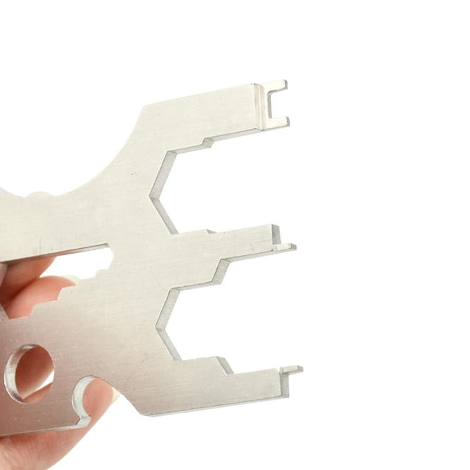 Outil multi-outils de plongée sous-marine, Kit de carte de crédit en acier inoxydable, outil de régulation d'équipement de plongée argenté