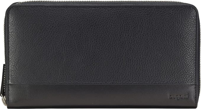 bugatti Portemonnee Atlanta Long Zip Wallet Black Zwart