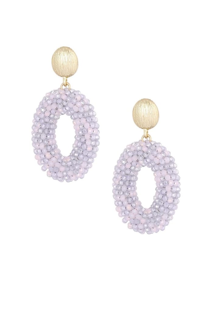 Oorbellen - Yehwang - Goud - Grey - Kralen - Statement oorbellen - St