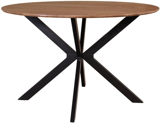 Eettafel rond Ronsi bruin 120cm ronde tafel MDF eetkamertafel
