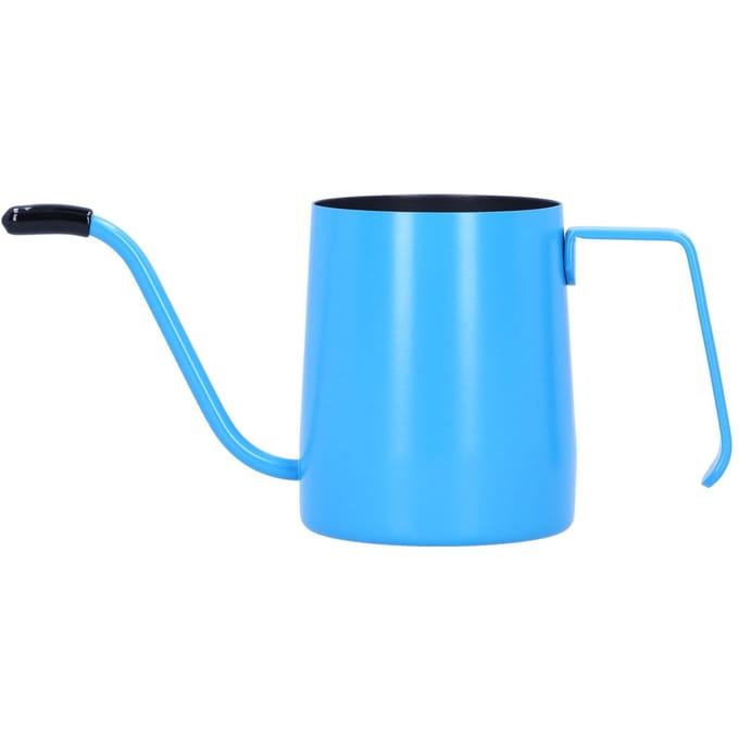 Cafetière 350 ml Faite à la Main Acier Inoxydable Bec Fin Verseur Bouilloire à Café à Verser Maison Utilisation Café Bleu blue