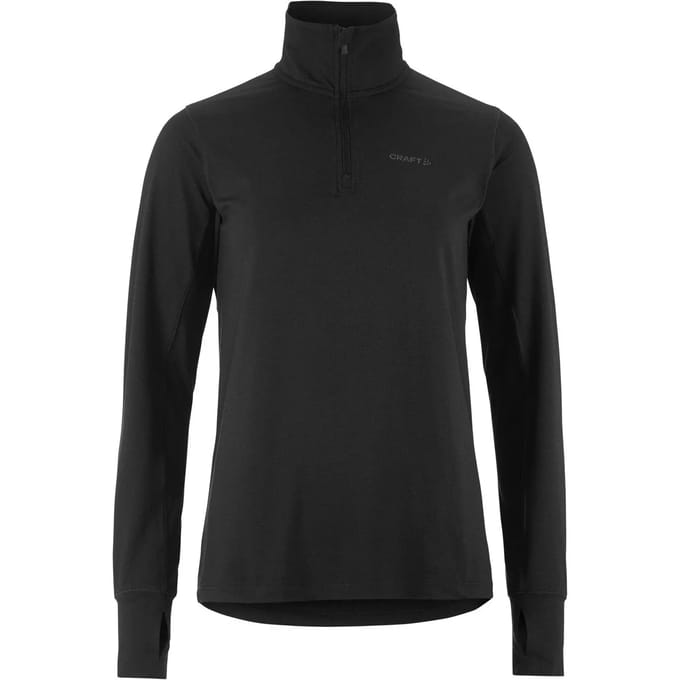 Dames ondershirt met lange mouwen 1/2 rits Craft Flow