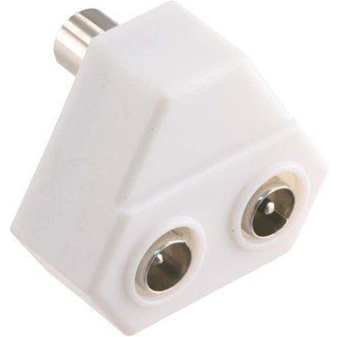 Q-Link Coax Splitter Tv 1Female/2Male - Wit
