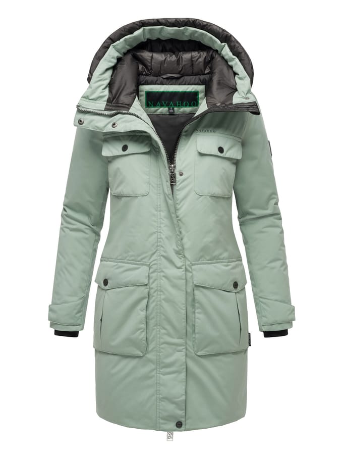 Navahoo Eissturm dames wintermantel met capuchon en fleecevoering