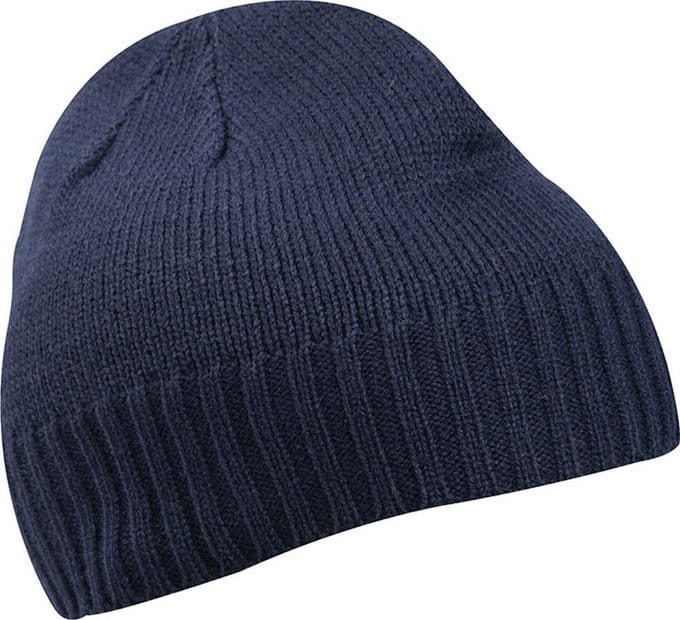 Myrtle Beach - Unisex Basic Geribbelde Beanie (Navy)