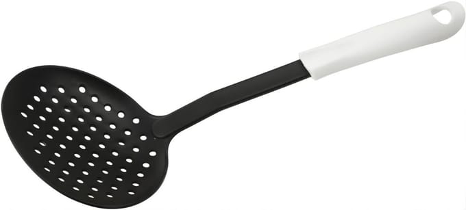 DnA® Spatel - Zeef - Schuimspaan - Zwart/Wit - 34cm x 4cm x 9cm