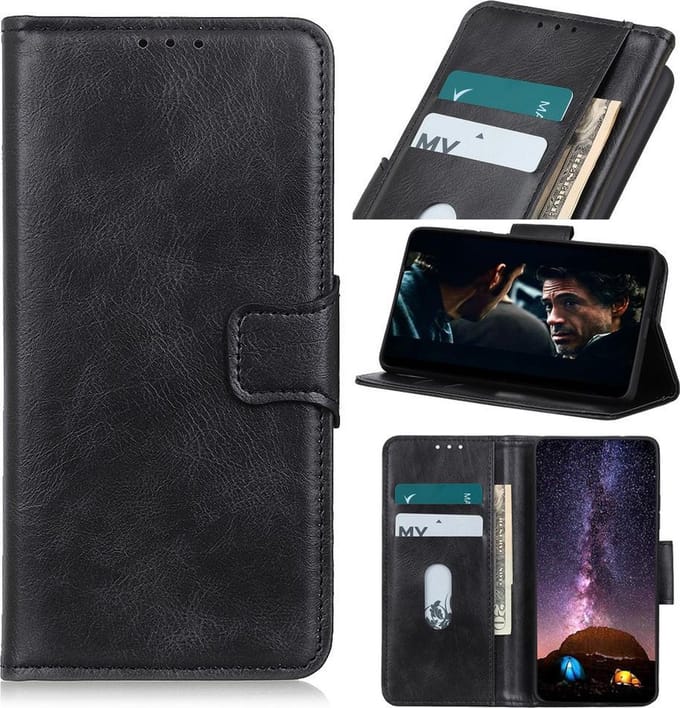 Bestcases Booktype Telefoonhoesje Samsung Galaxy Note 20 - Zwart