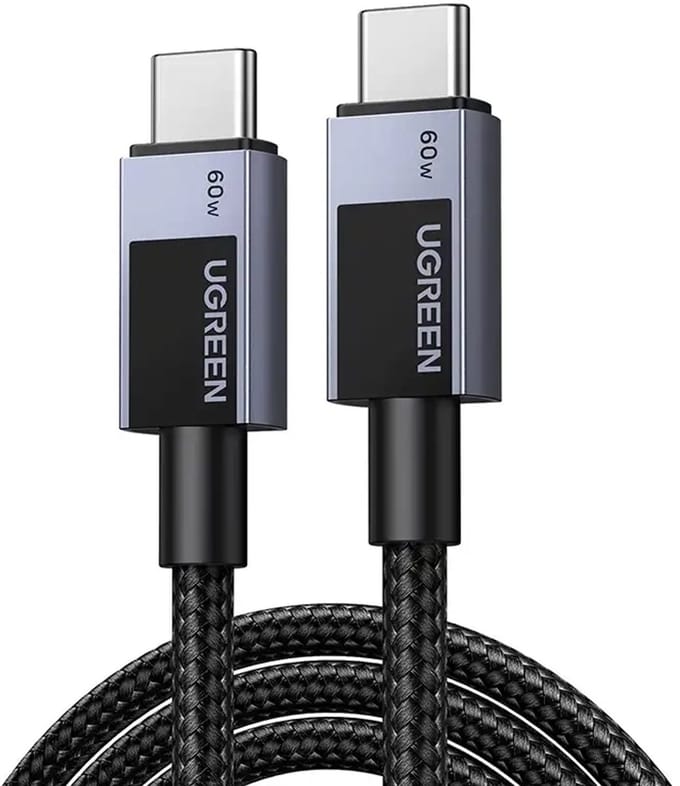 Ugreen Usb-C Naar Usb-C Kabel Voor Huawei Ipad Pro 60W Pd 3M Snel Opladen