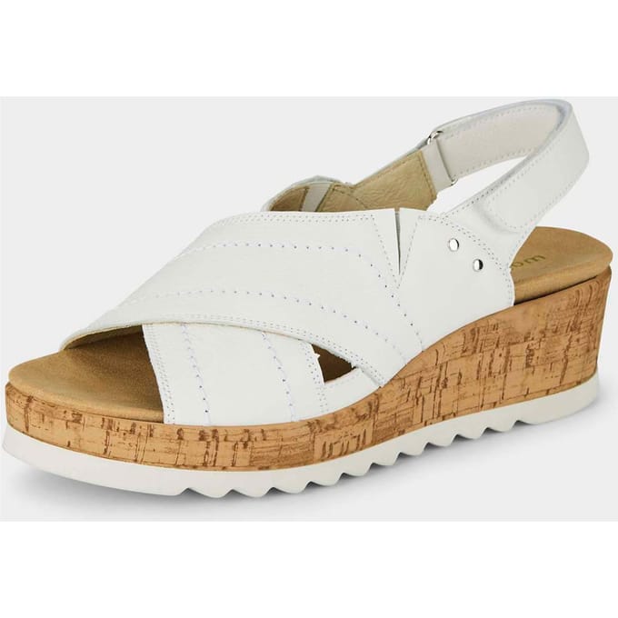Sandalen met verstelbare klittenband - wit - Gr. 41 van Goldner Fashion