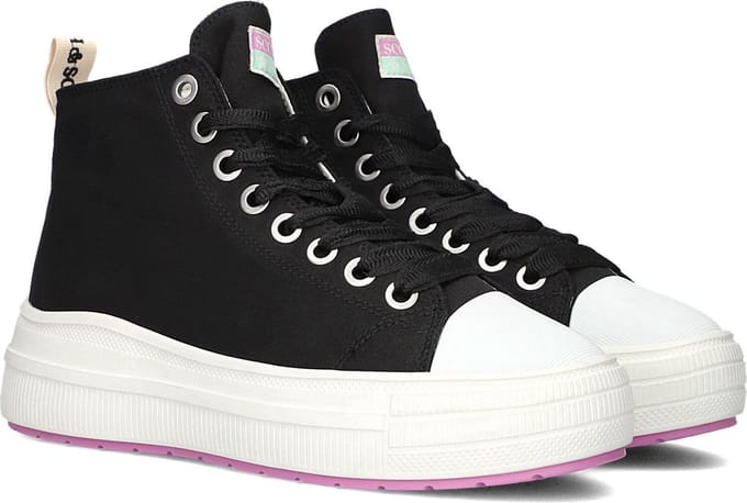 Scotch & Soda Iris Hoge sneakers - Dames - Zwart - Maat 41