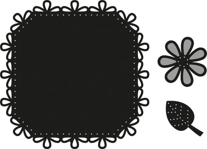 Marianne Design Craftable Mal Vierkant en bloem borduren CR1249