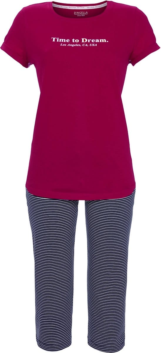 Katoenen Ringella pyjama rood - Rood - Maat - 48