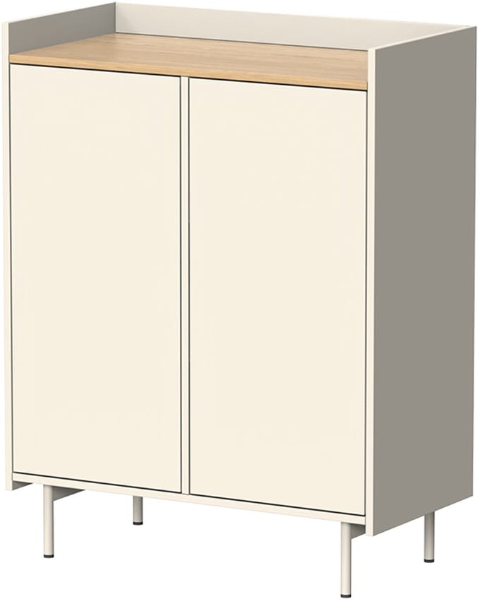 Vicco Velina Sideboard – 80 x 103 cm met 6 compartimenten Crème