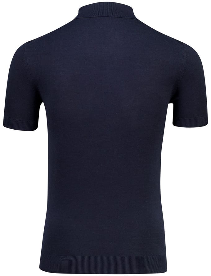 Born With Appetite poloshirt korte mouw donkerblauw