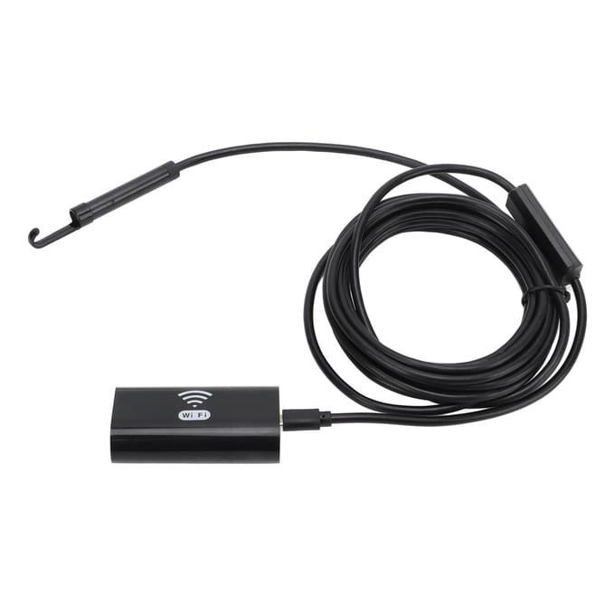 8mm Wifi Industriële Endoscoop Inspectiecamera 1200P HD Lens IP68 Waterdicht Instelbare LED voor 3.5m / 11.48ft black