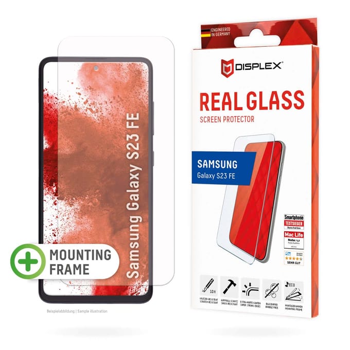 Displex Real Glass Premium Screenprotector met Applicator voor Samsung Galaxy S23 FE - Transparant