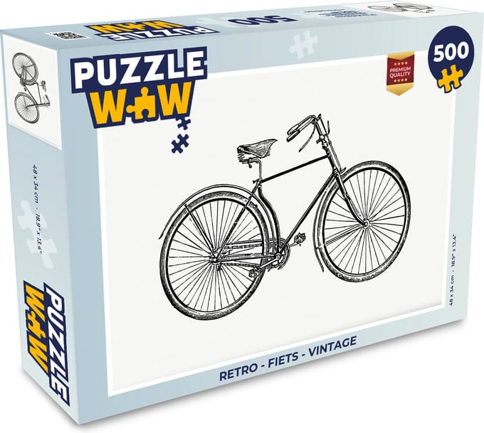 Puzzel Retro - Fiets - Vintage - Legpuzzel - Puzzel 500 stukjes