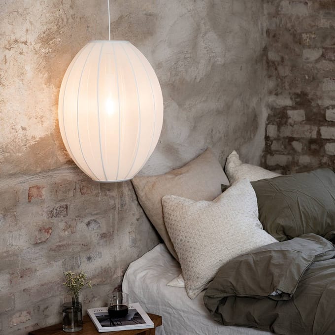 Markslöjd Hanglamp Florence, wit, Ø 40 cm, nylon