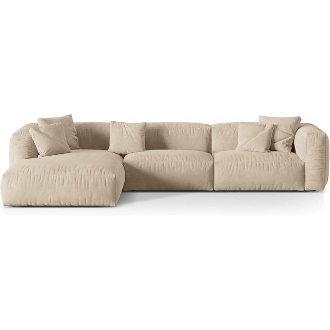 3-zits hoekbank Martina links velvet | Micadoni