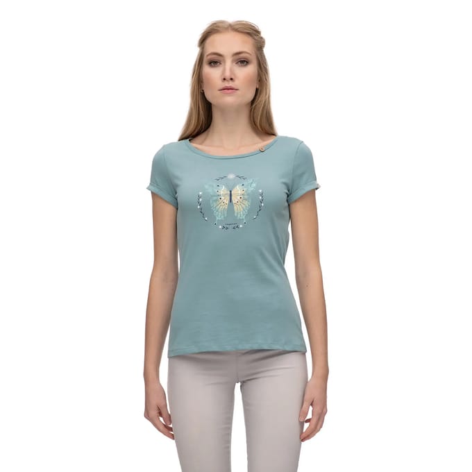 T-shirt dames Ragwear Florah Butterfly Gots