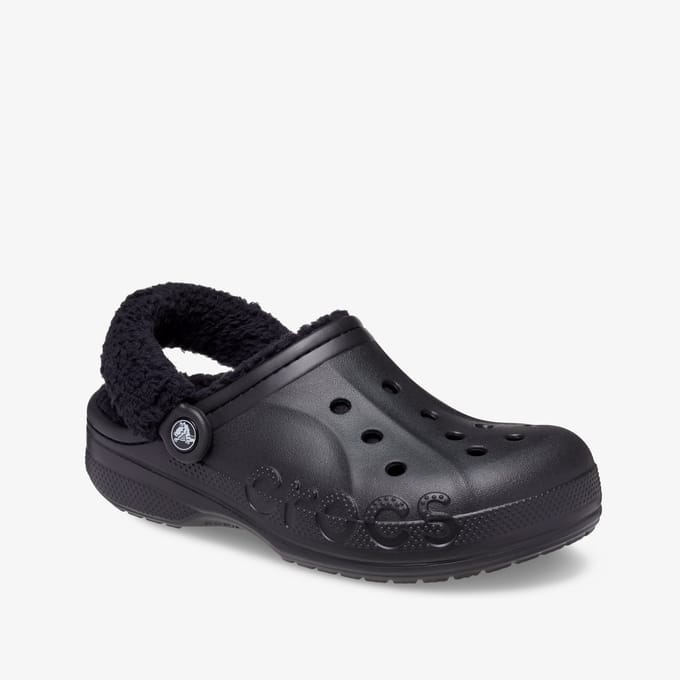 Crocs Baya Lined Fuzz Strap dames klompen zwart - Maat 38/39 - Clogs