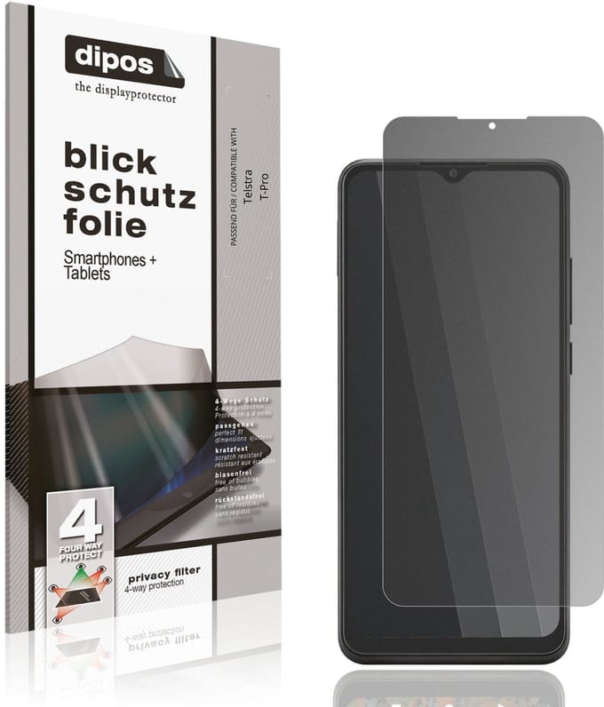 dipos – Matte Privacy Screenprotector geschikt voor Telstra T-Pro | Anti-Spy Beschermfolie