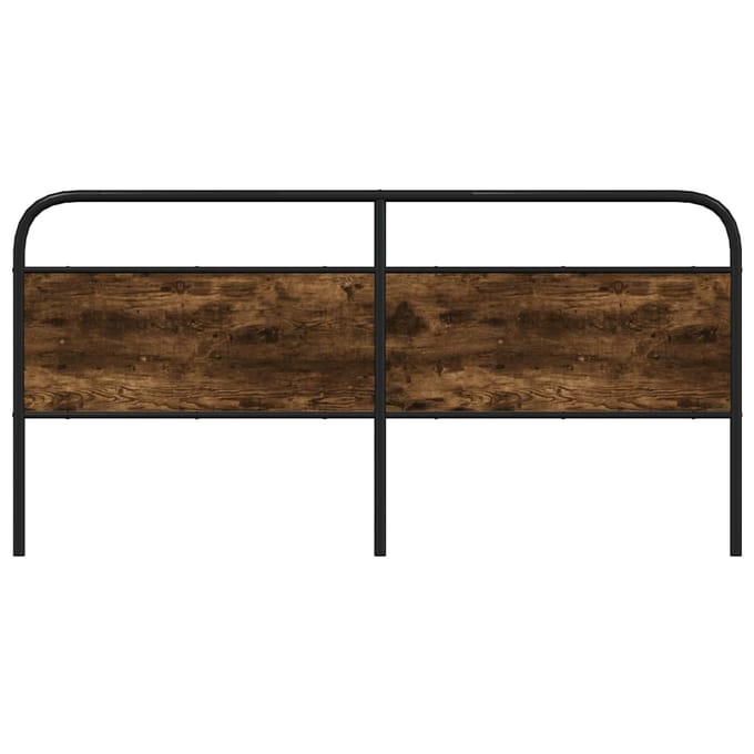 vidaXL - Vervangend - hoofdbord - 180 - cm - staal - en - gerookt - eikenkleurig