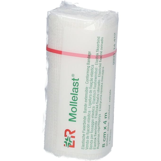 Mollelast Elastisch hydrofiel windsel 4m x 8cm 1 Stuks