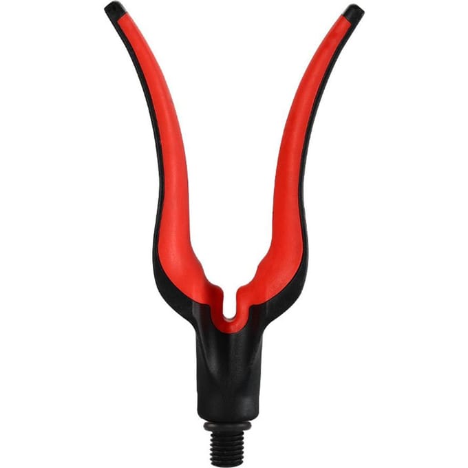 Support de canne à pêche en forme de U Tête Repose-outil de pêche Nylon Tête Support de canne à pêche Accessoire de pêche rouge