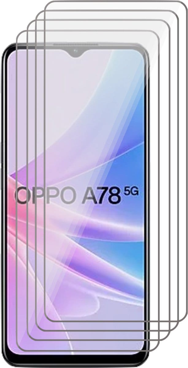 Screenprotector geschikt voor Oppo A58 5G / A78 5G - 4x Glas Screen Protector