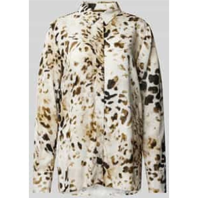 Slim fit blouse met korte knoopsluiting