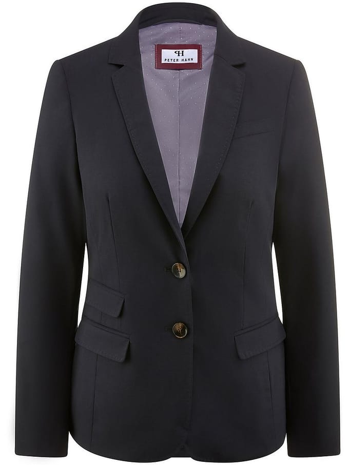 Blazer bi-elastisch materiaal Van Peter Hahn zwart